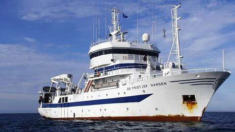 Illustrasjonsbilde: Forskningsfartøyet «Dr. Fridtjof Nansen». Foto: Havforskningsinstituttet