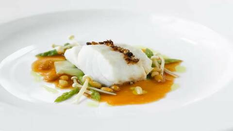 En tilberedt rett med torsk. Illustrasjonsfoto: Frederike Arndt / Norwegian Seafood Council