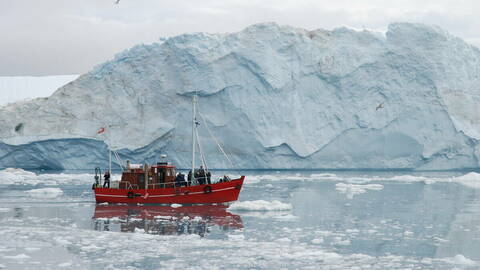 Illustrasjonsfoto: En båt utenfor Ilulissat, Grønland. Foto: Silje Bergum Kinsten / norden.org