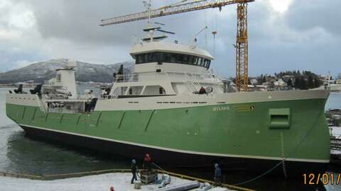 Brønnbåten MS Øylaks. Foto: Aas Mek Verksted AS