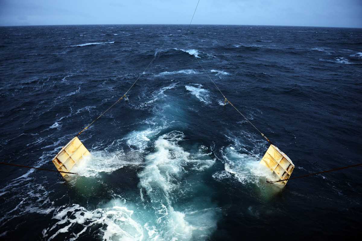 Tråldører går i sjøen. Illustrasjonsfoto: Kjartan Mæstad / Havforskningsinstituttet