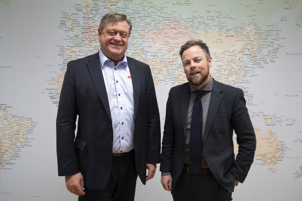 Fiskeri- og sjømatminister Harald T. Nesvik, og næringsminister Torbjørn Røe Isaksen. Foto: NFD