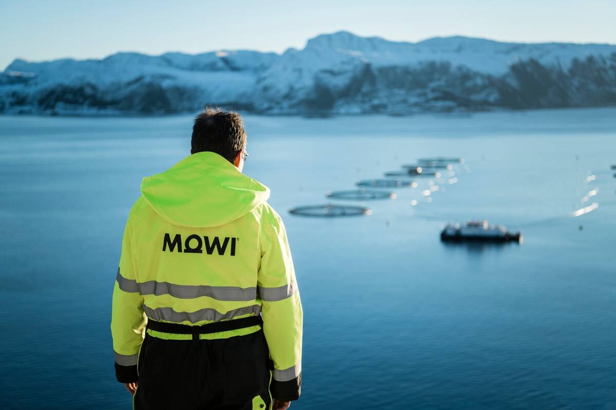 Illustrasjonsfoto: Bildet viser et av de norske sjøanleggene til Mowi. Foto: Mowi ASA