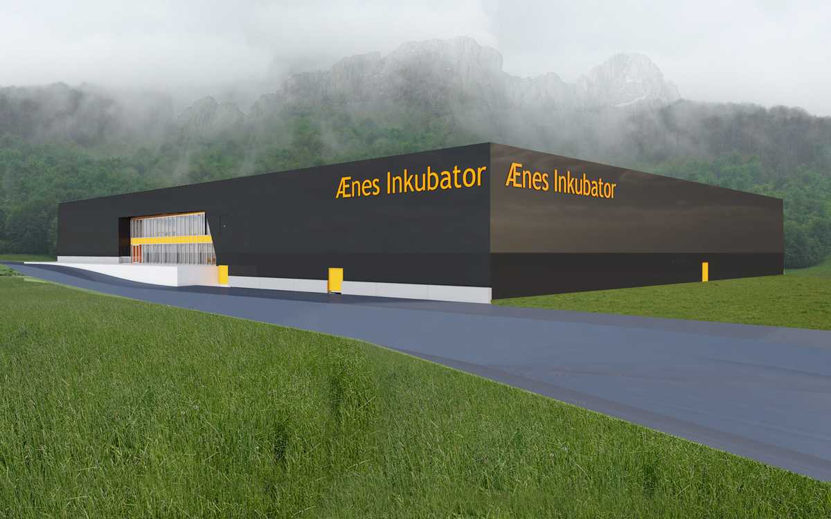 Settefiskanlegget Ænes Inkubator. Illustrasjon: Norconsult