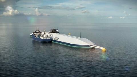 Anlegget er planlagt å skulle bli 270 meter langt og 42 meter bredt, og romme 6 runde fiskebrønner med et samlet oppdrettsvolum på 69.000 m3. Illustrasjon: Eidsfjord Sjøfarm / Rolls-Royce