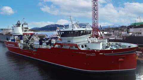 Brønnbåten Grotanger. Foto: Aas Mek. Verksted AS