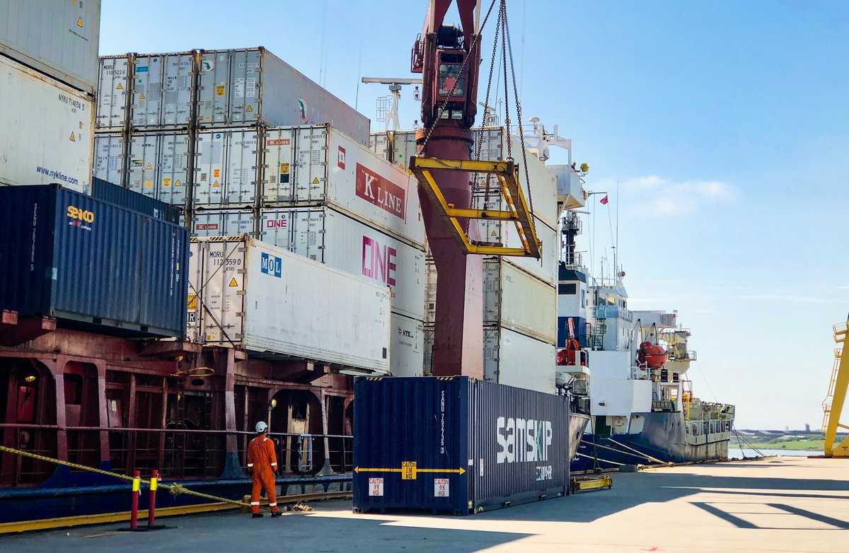 Lossing av gods. Illustrasjonsfoto: Kystverket